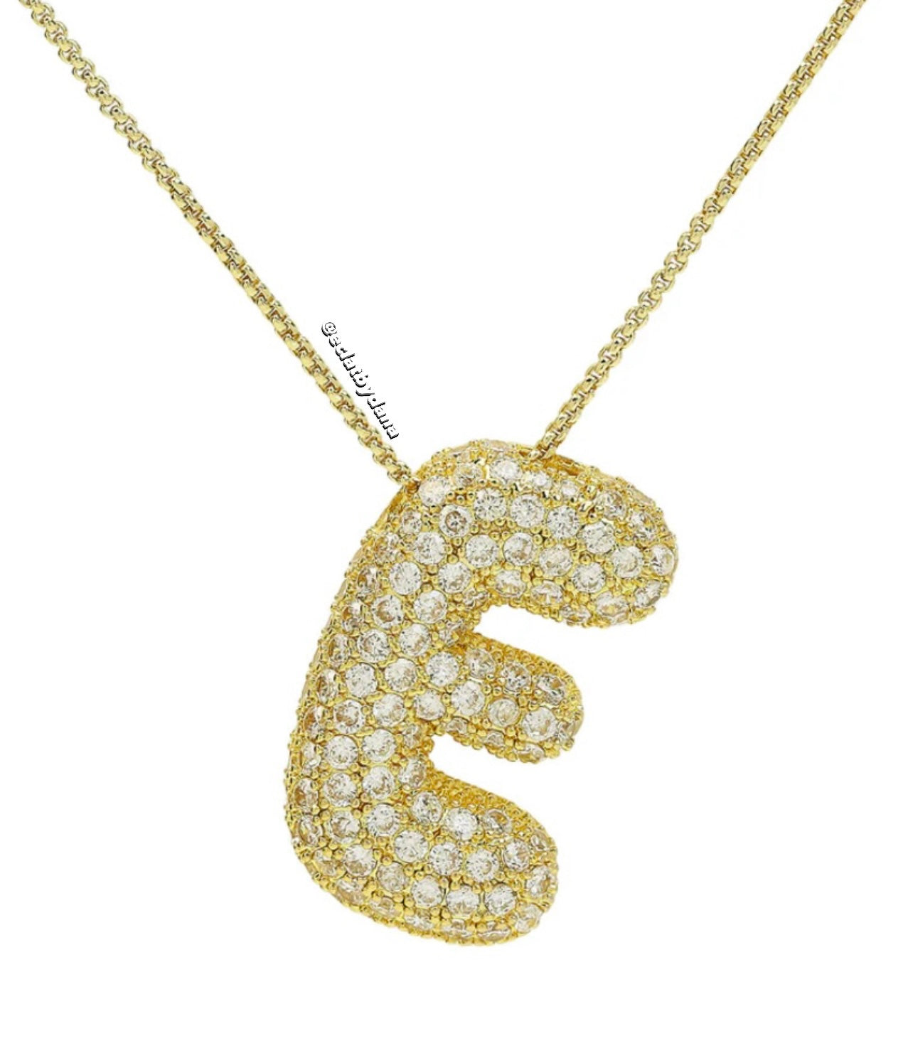 Jumbo bubble letter necklace