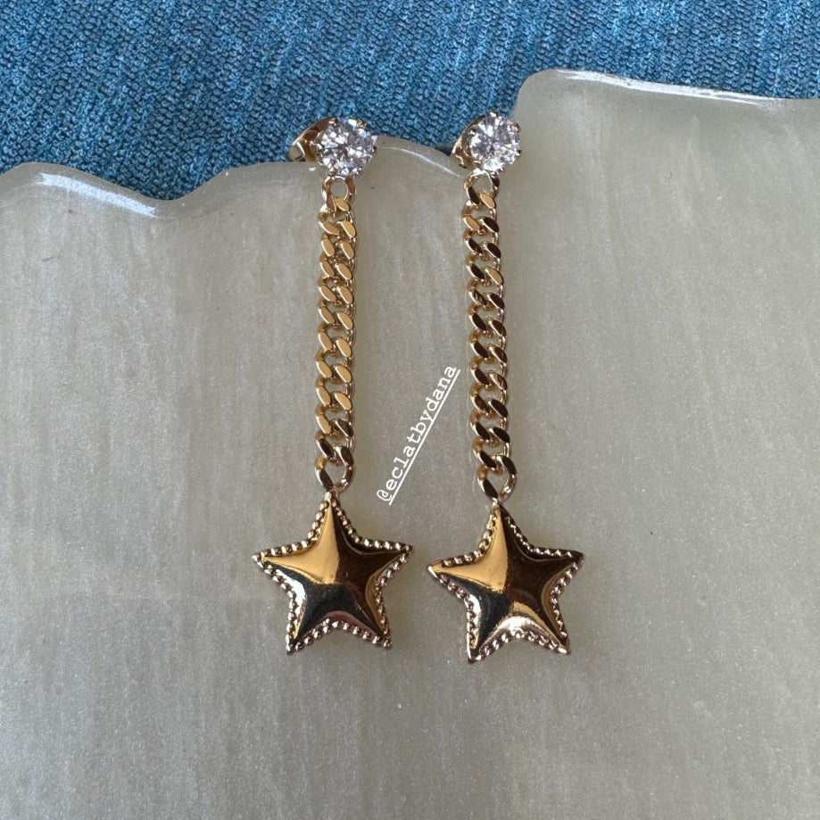 Star Chain Earrings