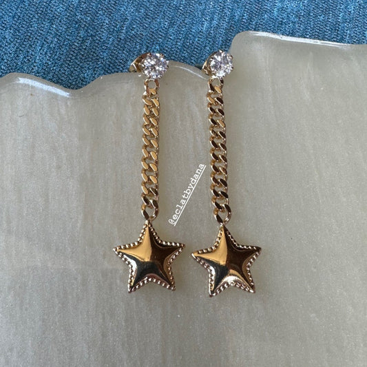 Star Chain Earrings